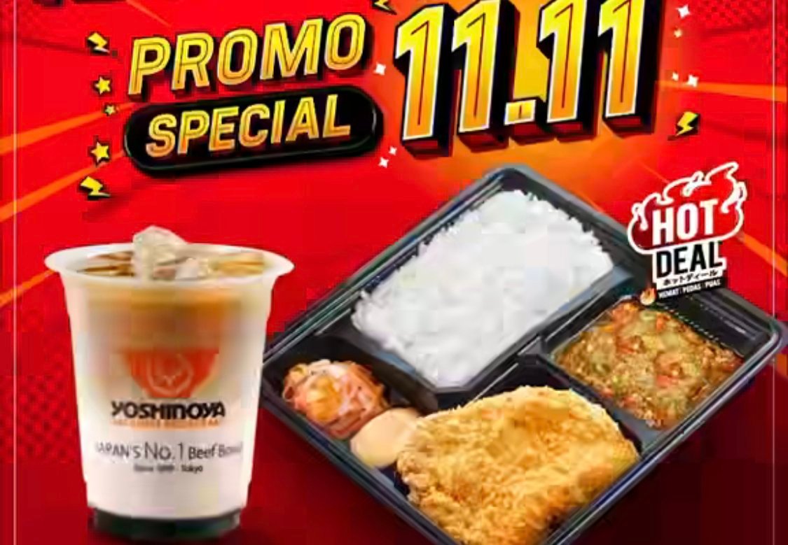 Meriahkan Harbolnas 11.11, Yoshinoya Tebar Promo Hingga 50 Persen