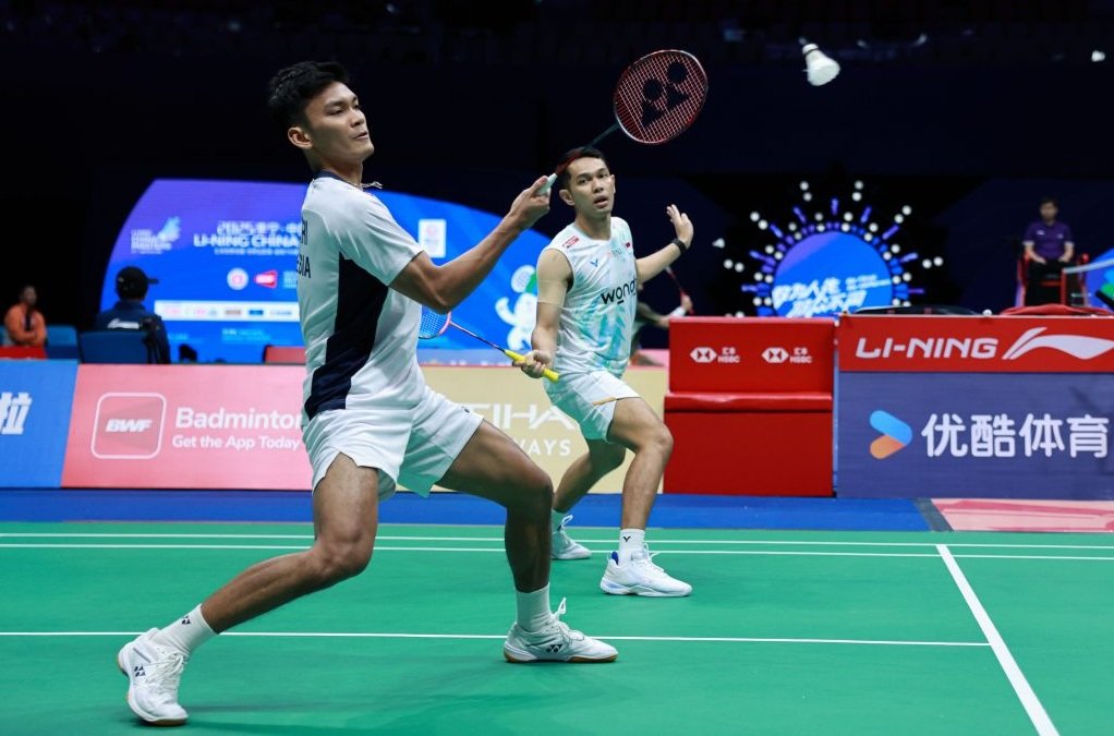 Semifinal China Masters 2025, Fajar/Fikri Uji Juara Dunia 2025