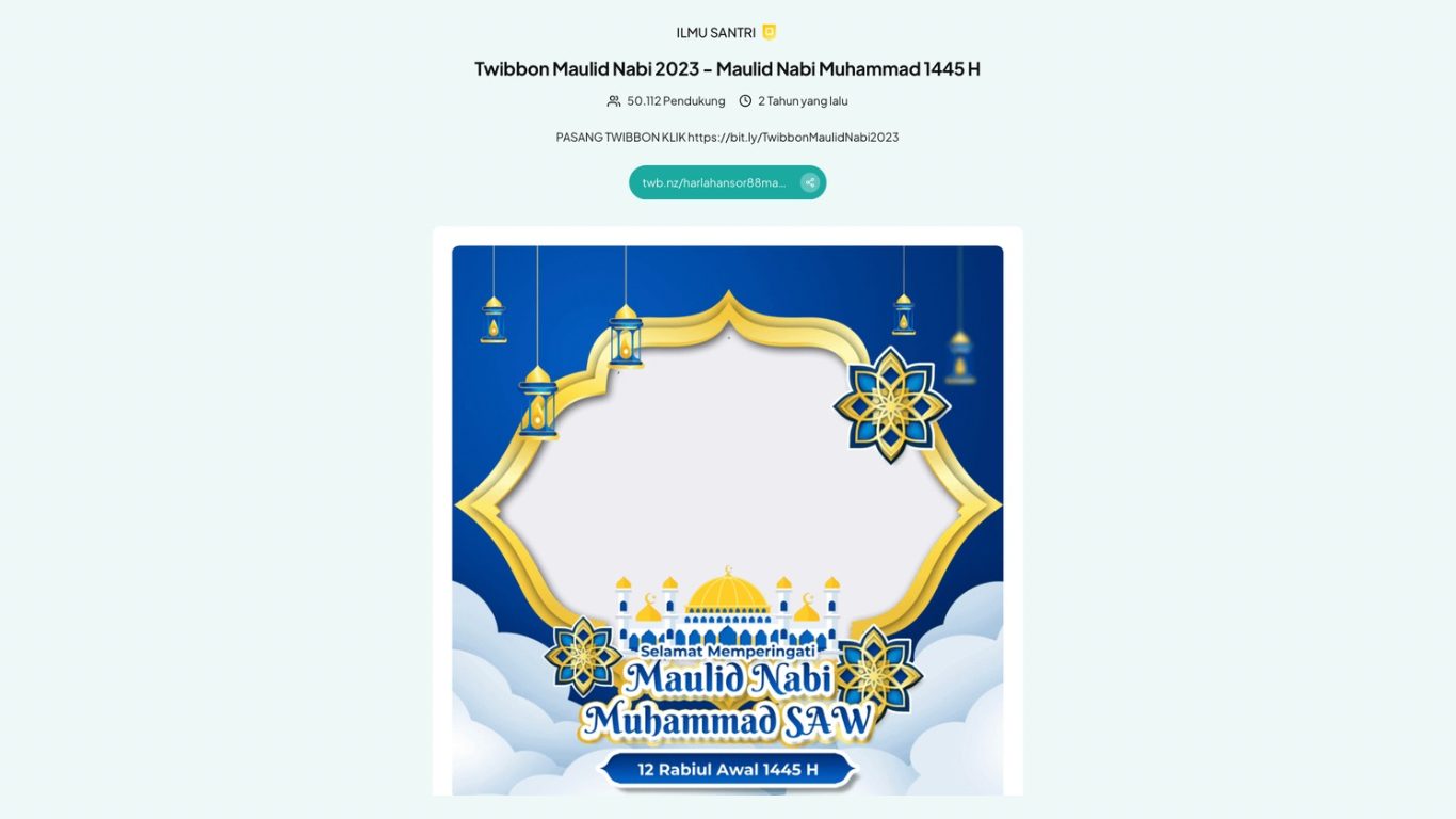 Link Twibbon Gratis Perayaan Maulid Nabi 1446 Hijriah