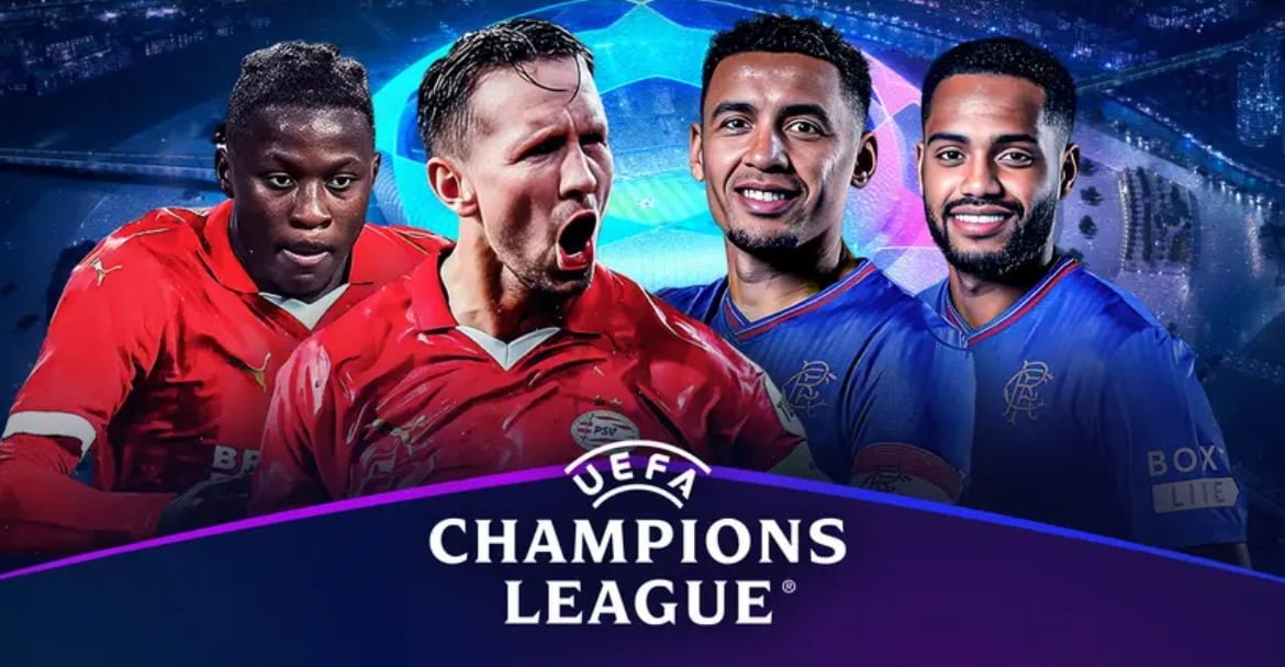 Link Live Streaming dan Susunan Pemain PSV Eindhoven Vs Rangers FC, UEFA Champions League