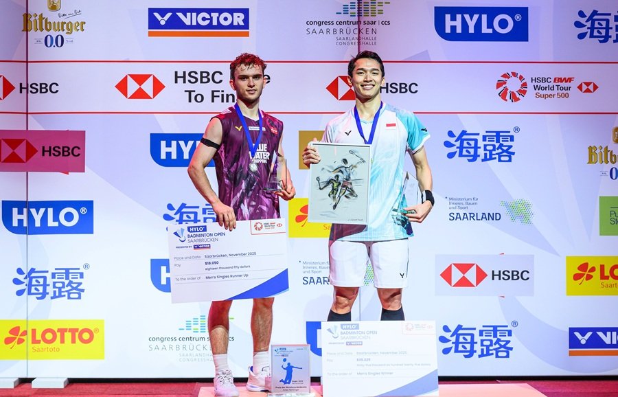 Hasil Hylo Open 2025 Membawa Jonatan Christie Punya 10 Gelar Juara