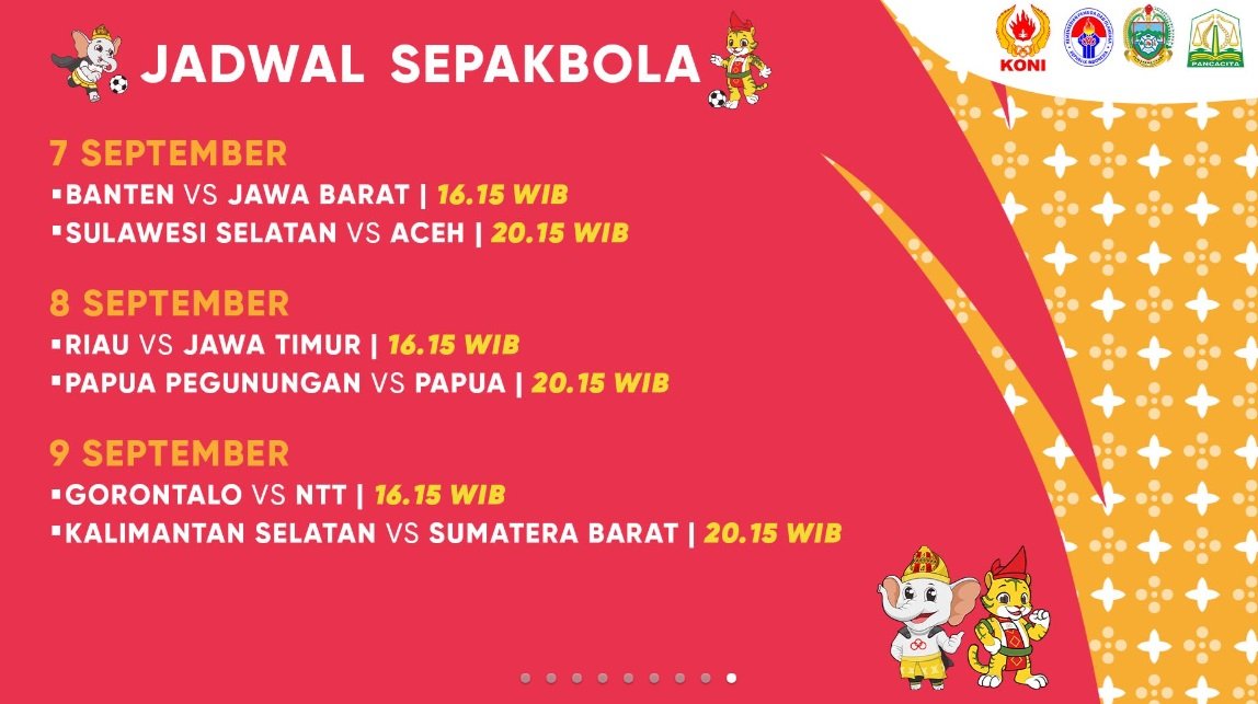 Sepak Bola PON XXI Hari Ini Memertemukan Riau Vs Jawa Timur, Cek Link Nonton
