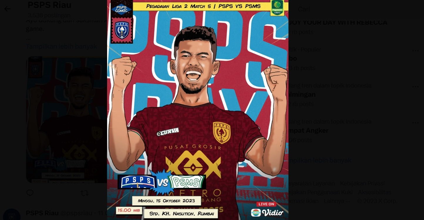 Duel PSPS Vs PSMS Dapat Disaksikan via Link Live Streaming, Pegadaian Liga 2 Hari Ini