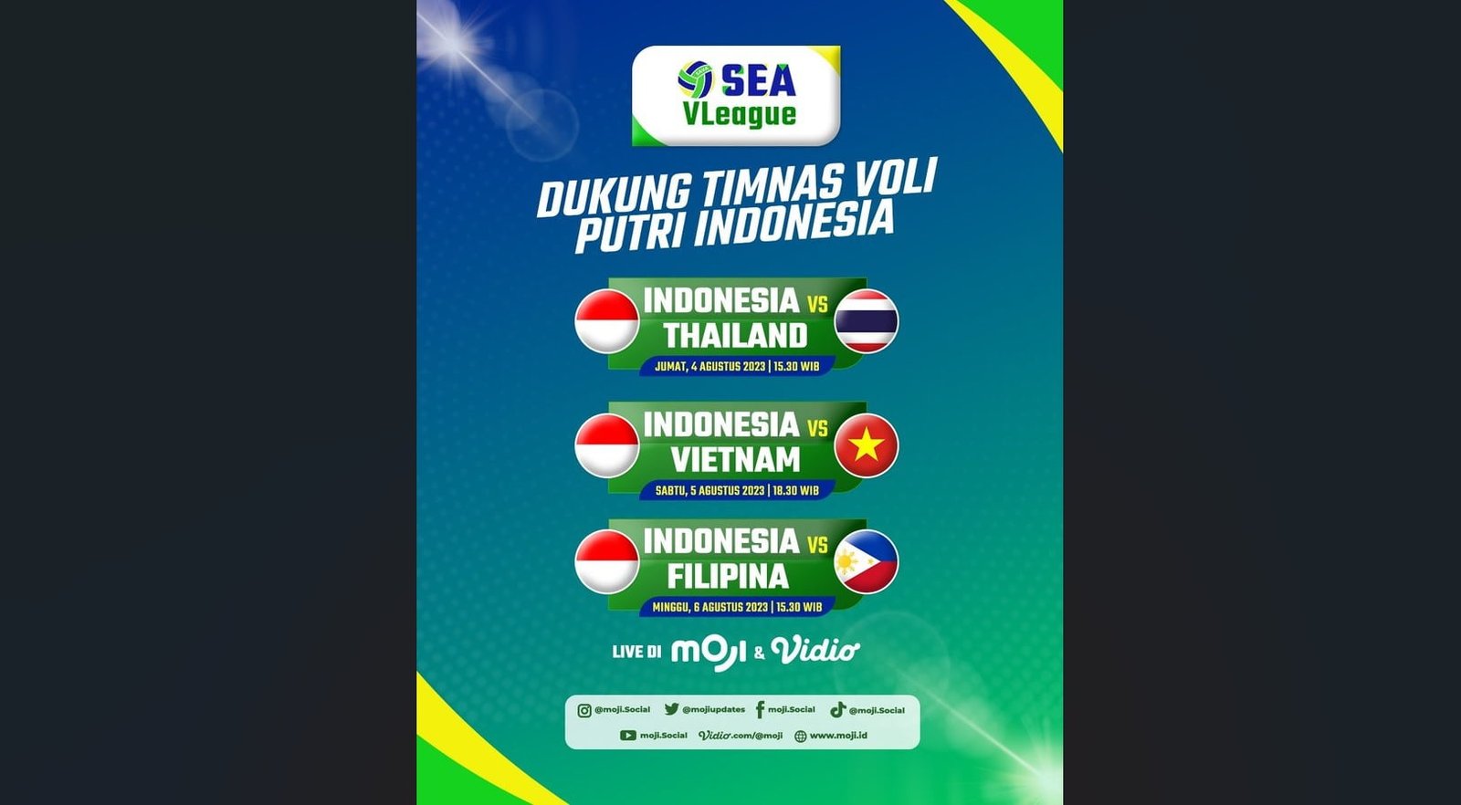 Link Nonton Voli Putri Indonesia Vs Thailand, Sea V League 2023